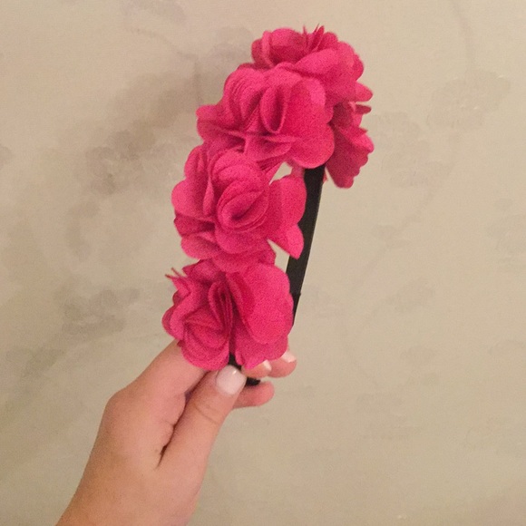 Four flowered Magenta boutique headbands!! - Picture 5 of 5